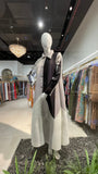 Abaya Color-Block Pleated